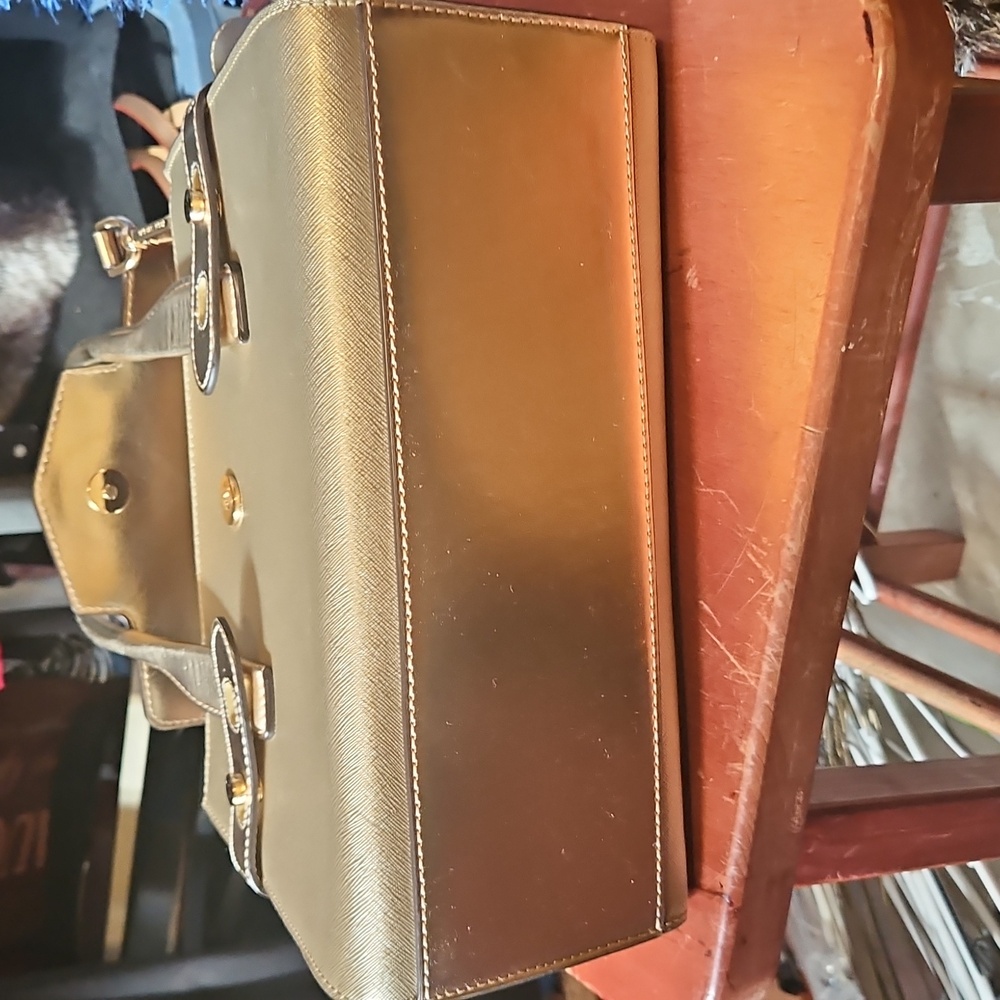 Michael Kors Shimmering Gold Satchel - Picture 6 of 10